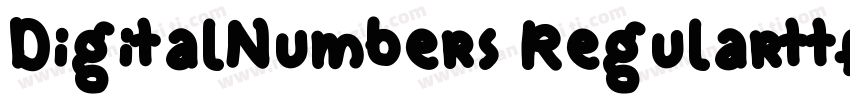 DigitalNumbers Regularttf字体转换